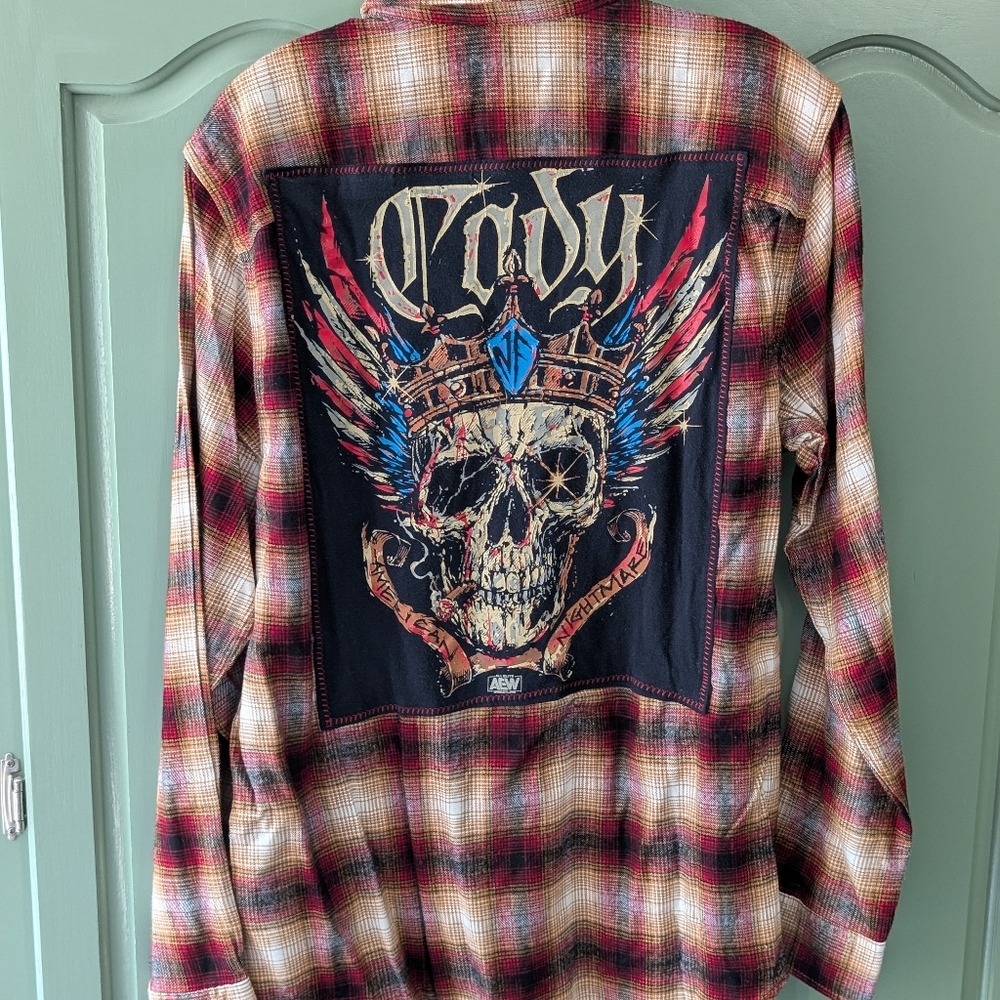 CODY Flannel Plaid Shirt Hand Crafted New Medium - Picture 3 of 9